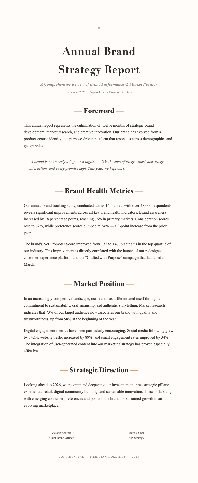 Elegant sophisticated business report